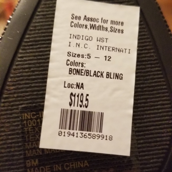 I.n.c. International Concepts Women's Indigo Booties Bone/Black Bling - Medium - Picture 5 of 7